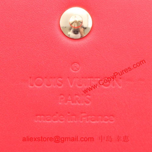 ルイヴィトン モノグラム ヴェルニ ポルトフォイユ・サラ 長財布 ルージュグルナディーヌ M91739